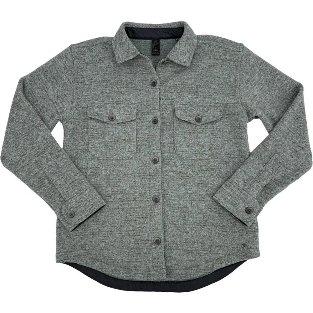PRANA Medium Thermal Fleece Shacket Shirt Jacket Gorpcore‎ Utility Granola Girl